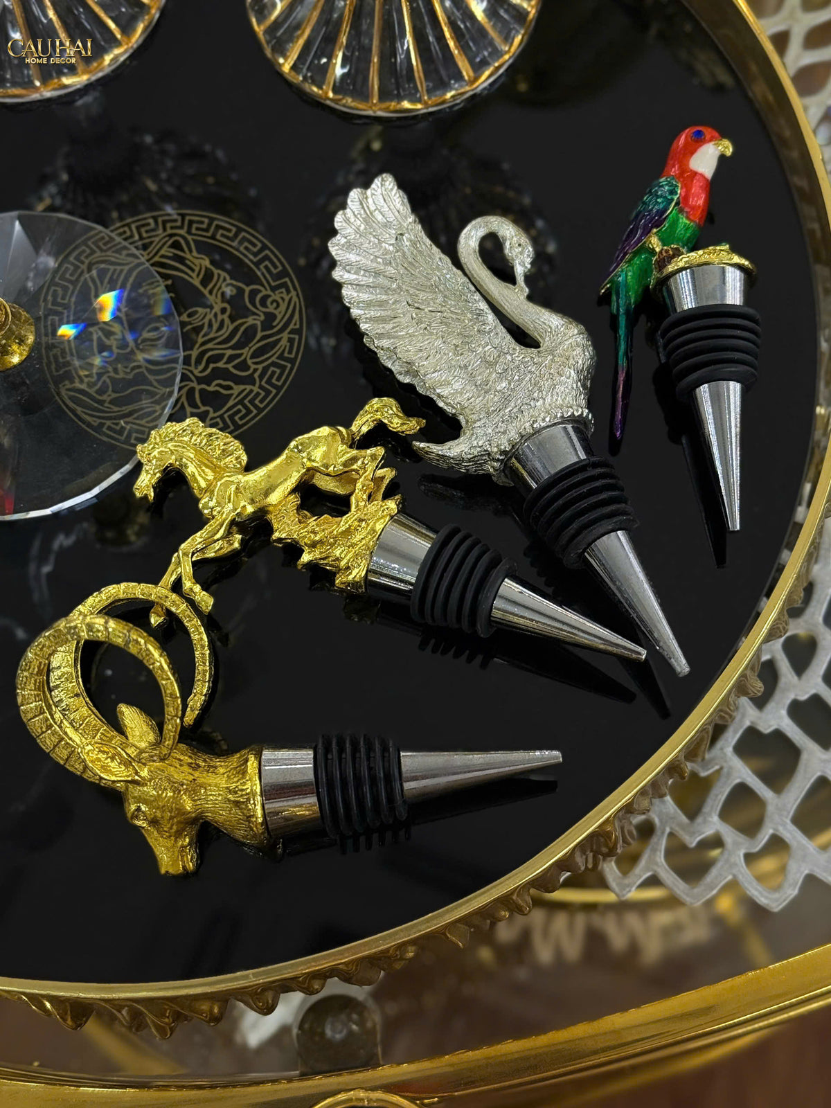 Vòi Rót Liquor - Golden Elk Pourer Wine Spout-Nắp đồ uống thay thế-CẬU HAI HOME DECOR