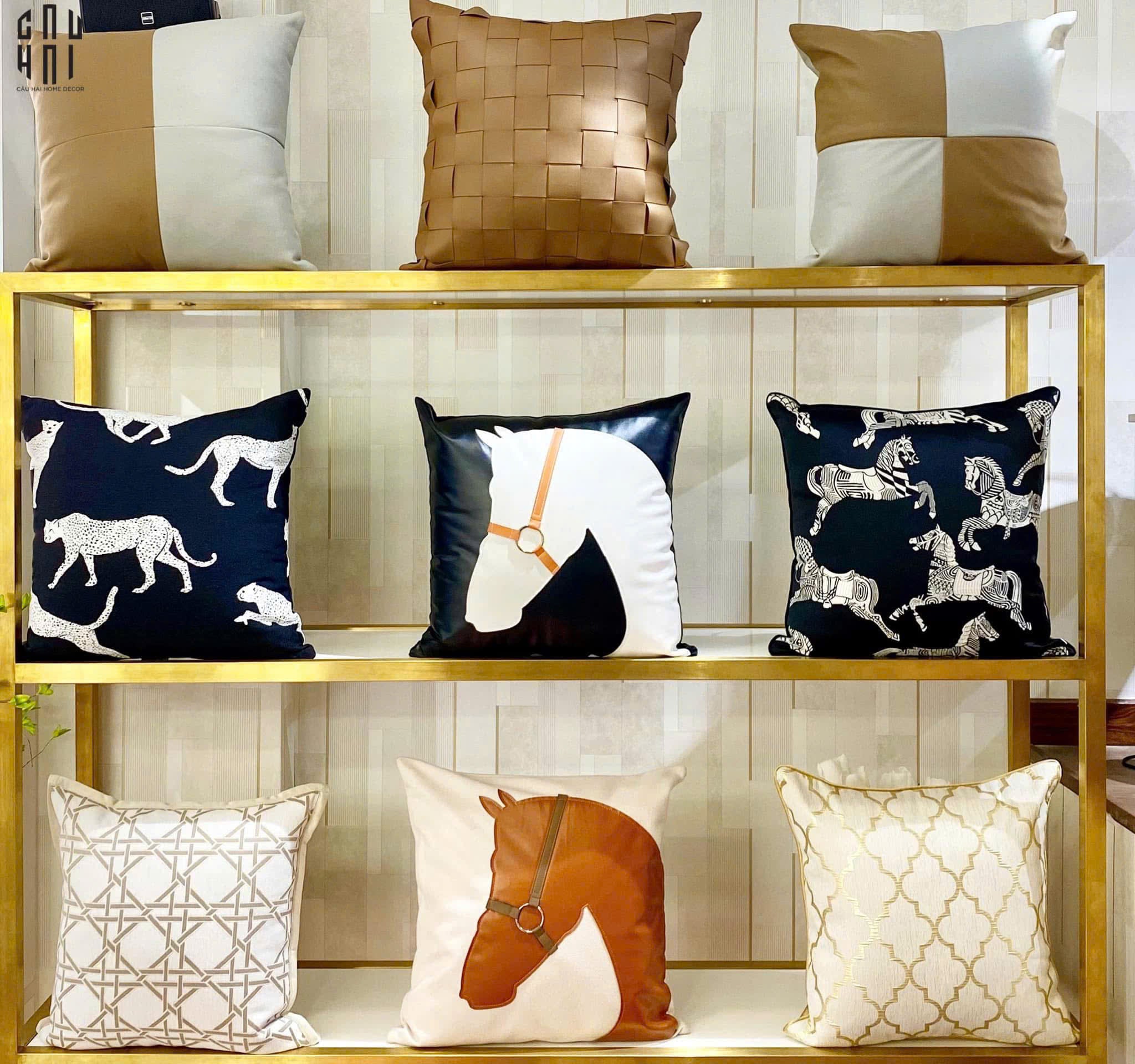 Vỏ Gối Sofa Sợi Vải Canvas Panthera 45.
