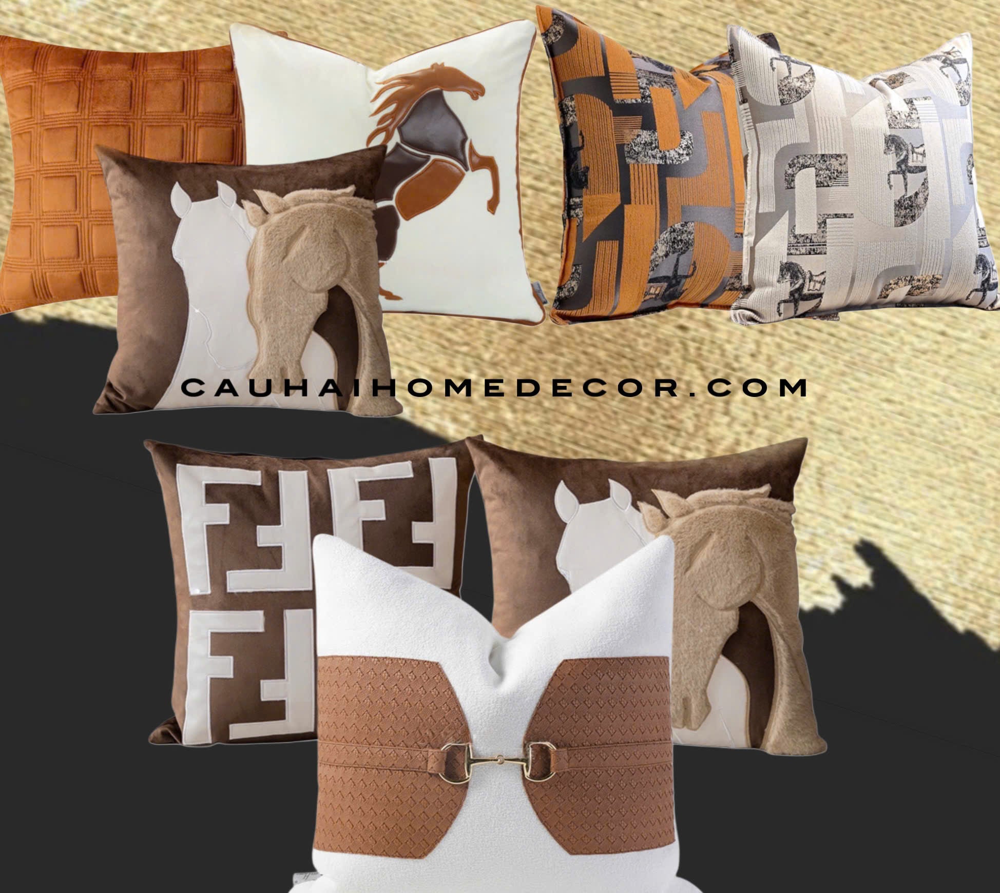 Les Cussins D’Élégance  - Vỏ Gối Canvas Fancy Atélier  45