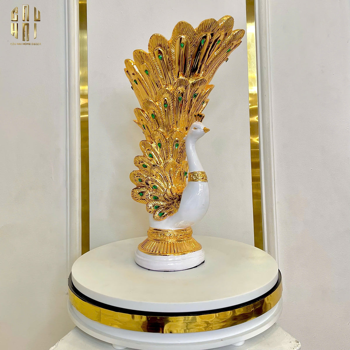 Bình Hoa Khổng Tước Gemstone Aura 40-BÌNH HOA-CẬU HAI HOME DECOR