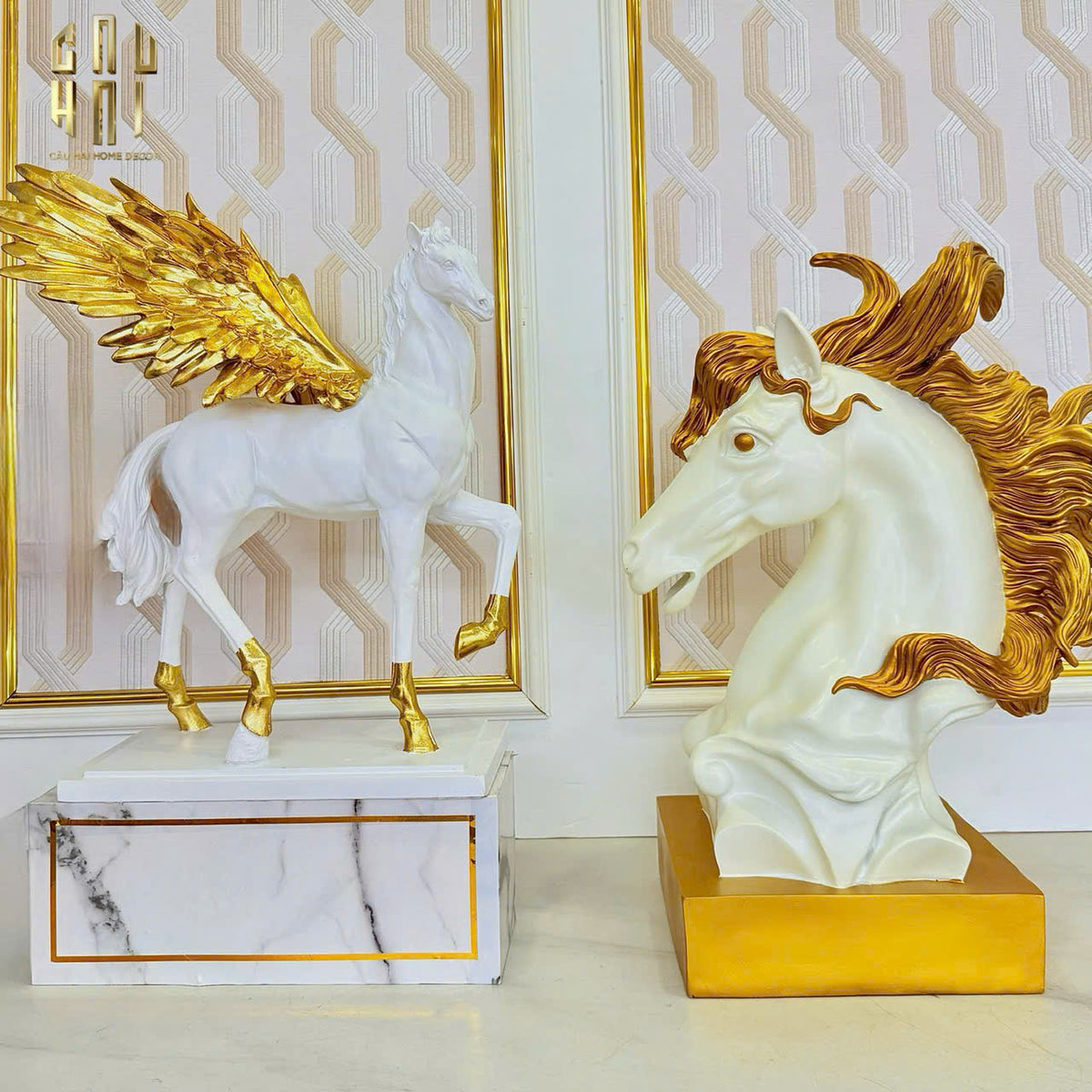 Maison Couture - Tượng Ngựa Kim Mã Cavalliere D'Or H60-TƯỢNG TRANG TRÍ-CẬU HAI HOME DECOR