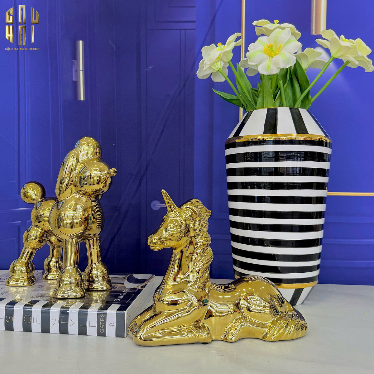 Maison Couture - Tượng Gilded Royal Poodle-TƯỢNG TRANG TRÍ-CẬU HAI HOME DECOR