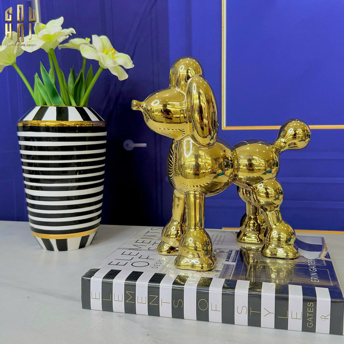Maison Couture - Tượng Gilded Royal Poodle-TƯỢNG TRANG TRÍ-CẬU HAI HOME DECOR