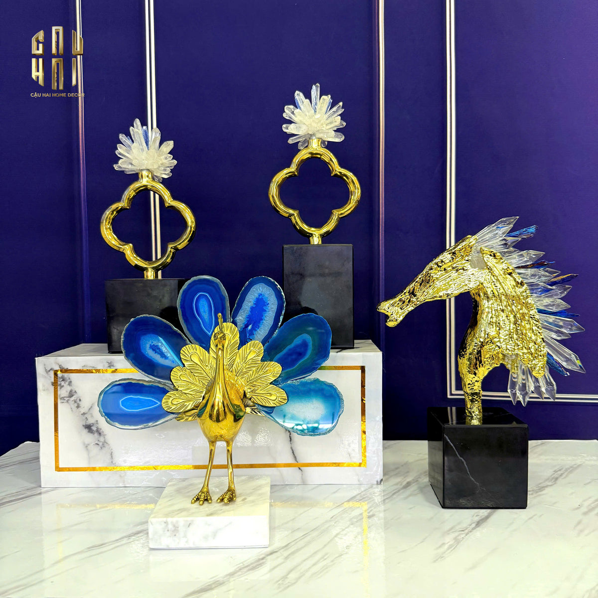 Maison Couture - Tượng Ngựa Chiến Mã Hoàng Gia Ultimate Quartz Paladin-TƯỢNG TRANG TRÍ-CẬU HAI HOME DECOR