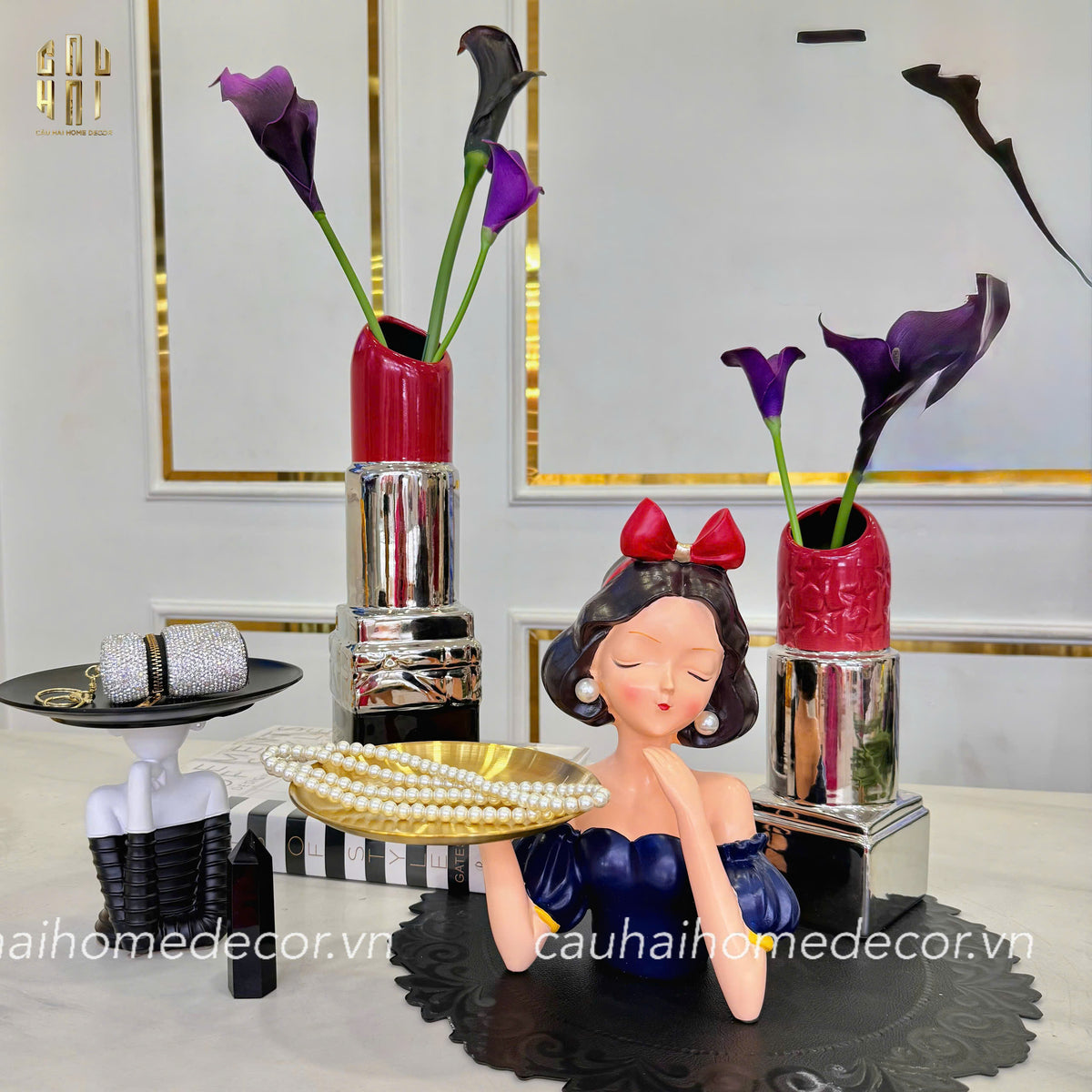 Bình Hoa D.O Platinum Rouge Matte S36-BÌNH HOA-CẬU HAI HOME DECOR
