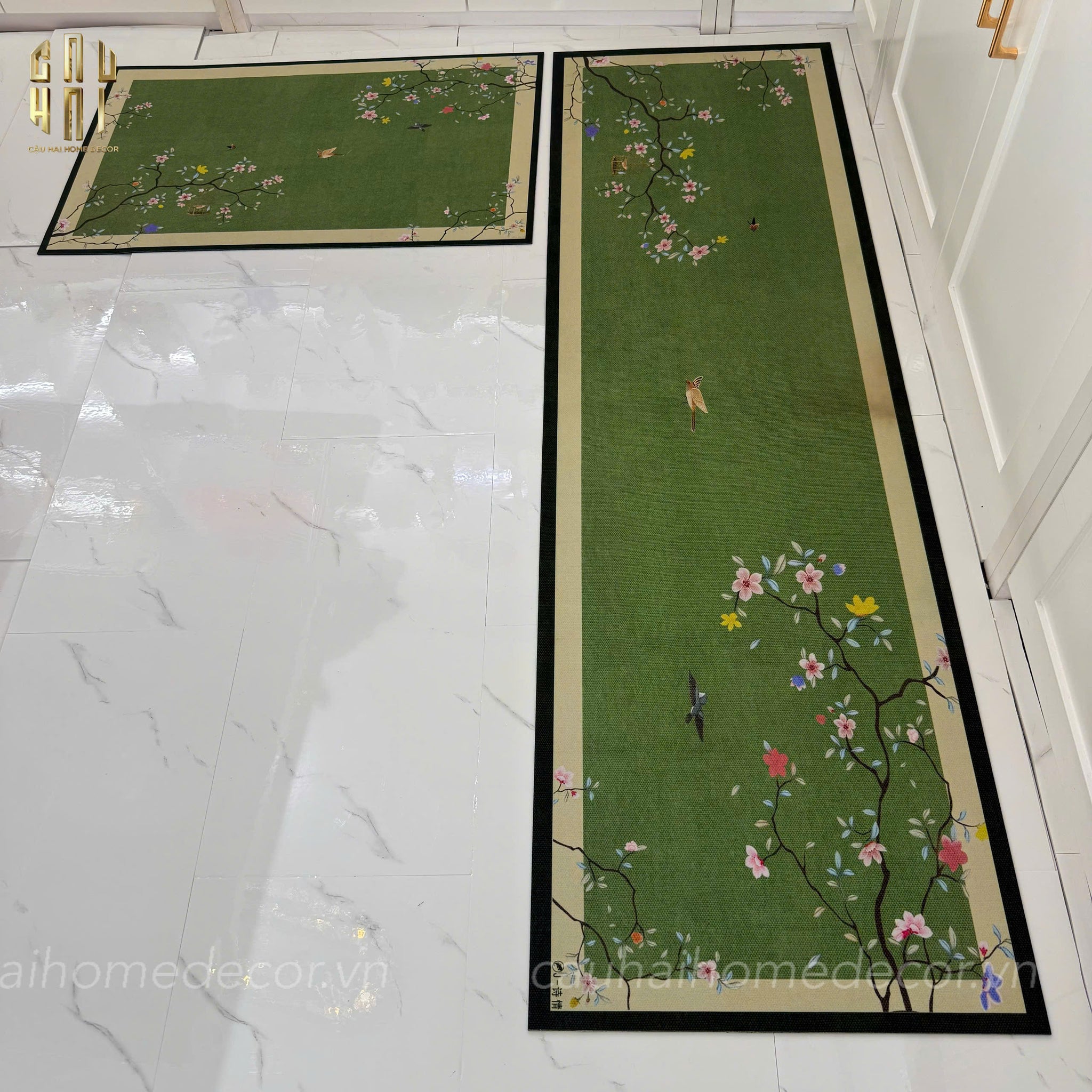 Set Thảm Bếp Microfiber 45x75/150 -  Angel Bird