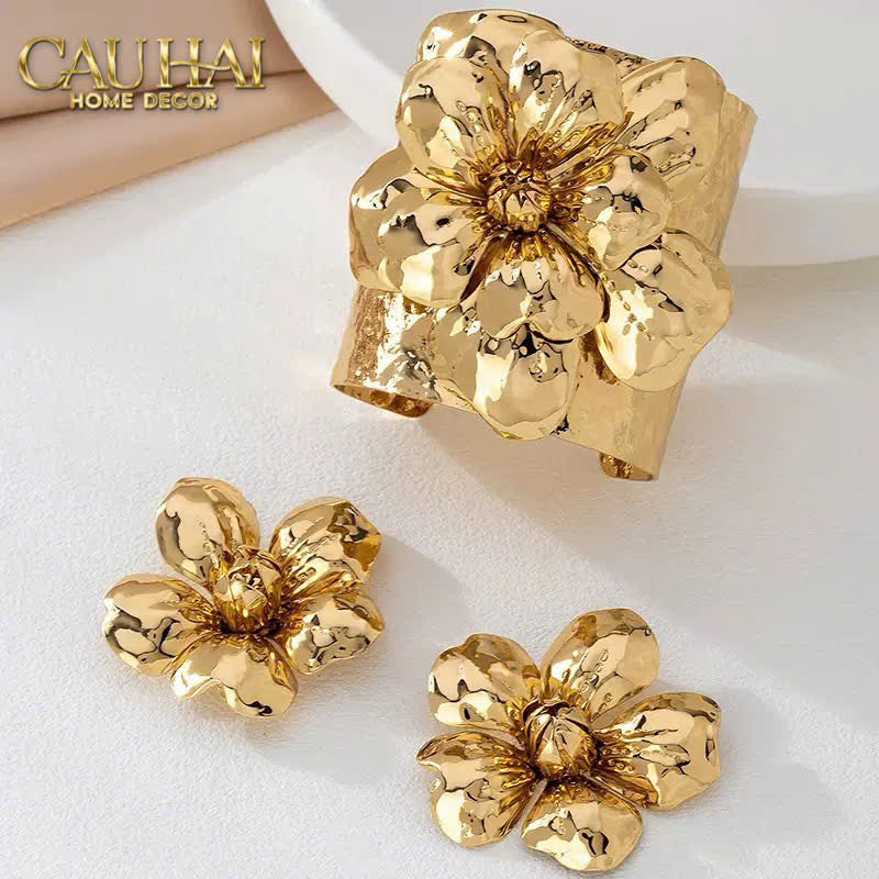 Vòng Khăn Ăn - Napkin Ring Grande Fleur D'Or-VÒNG KHĂN ĂN-CẬU HAI HOME DECOR