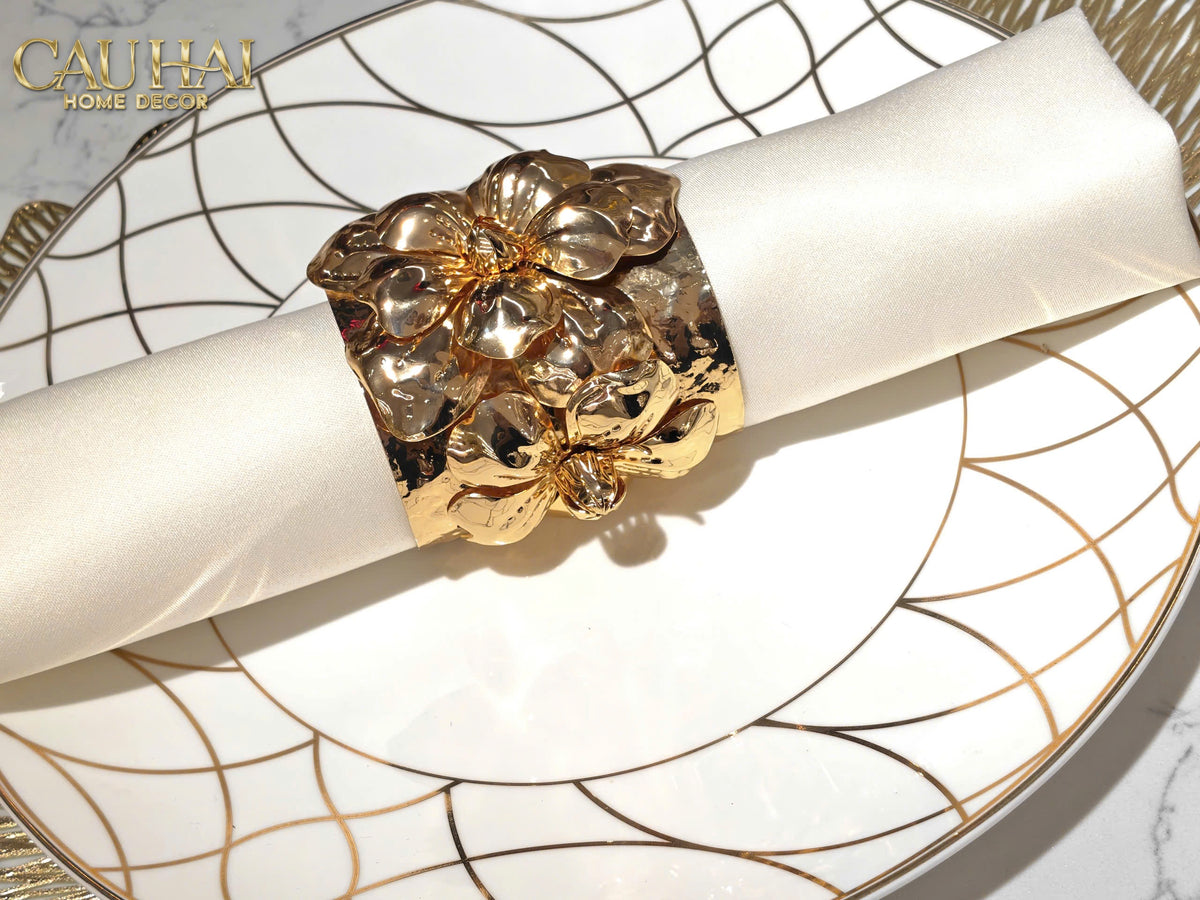 Vòng Khăn Ăn - Napkin Ring Grande Fleur D'Or-VÒNG KHĂN ĂN-CẬU HAI HOME DECOR