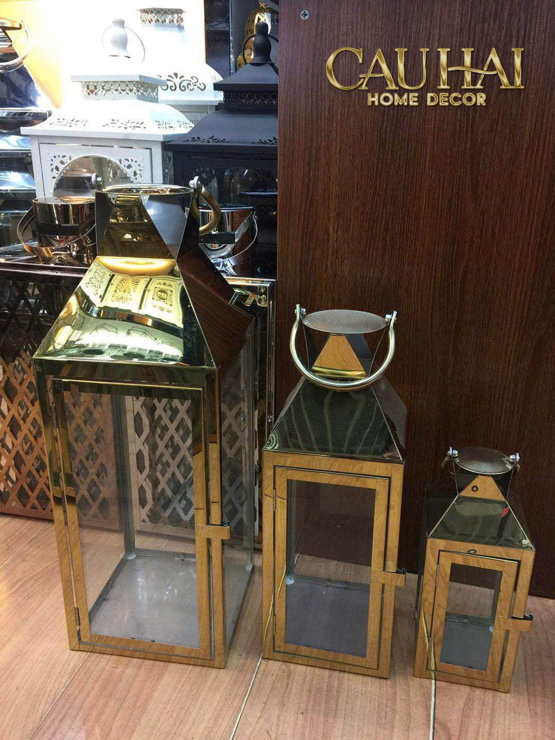 Set 3 Lồng Đèn Metal Lantern Lumière D’Or