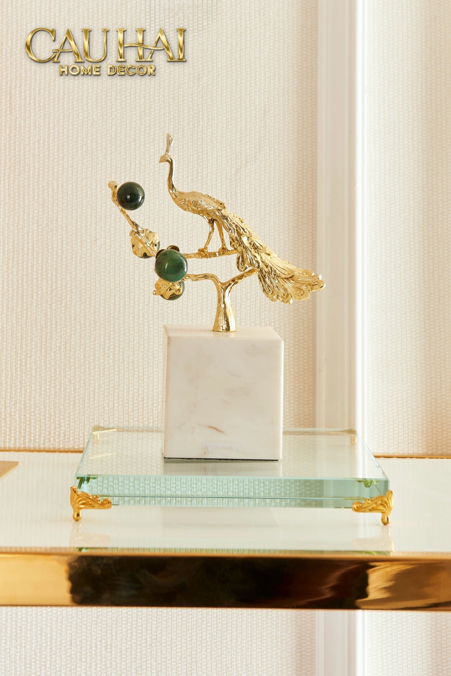 Maison Couture - Golden Pheasant Statue The Emperor's Golden Pheasant 15x21