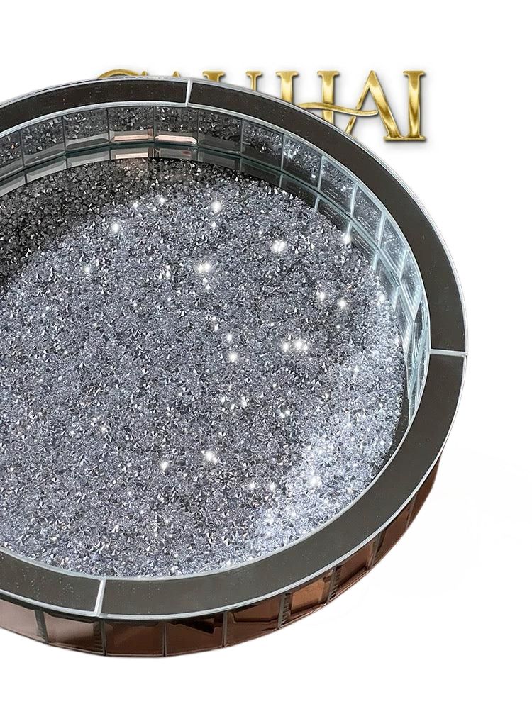 Haute Folie - Khay Gương Tròn Đế Xoay Mirror Argenté D30