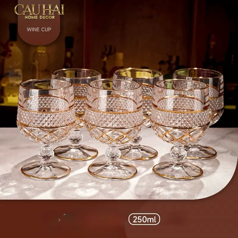 SET OF 2 D'Or WALTER GOBLET CRYSTAL CUP 250ML
