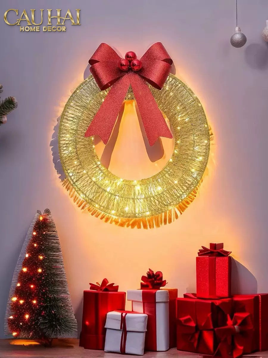 Fêtes Couture - Vòng Ánh Sáng Trang Trí Giáng Sinh Holy Halo - Christmas Wreath-CẬU HAI HOME DECOR