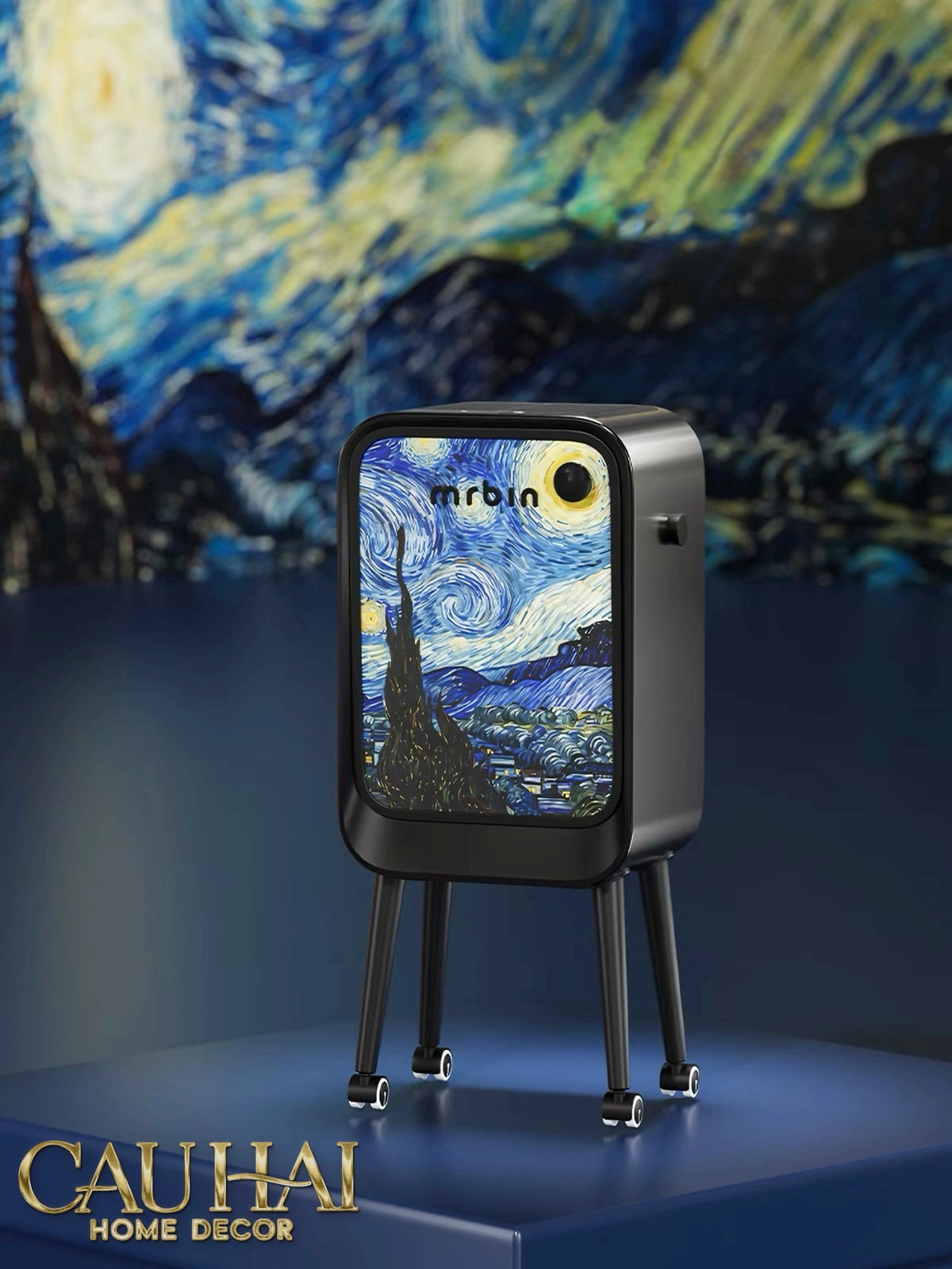 Maison Couture - Thùng Rác Mr Bin Automatic TV Van Gogh Version Limited 20L 31.4x65