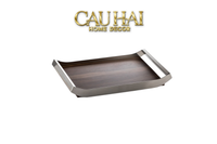 Khay Trang Trí Gỗ Chữ Nhật Sterling Walnut 45x30