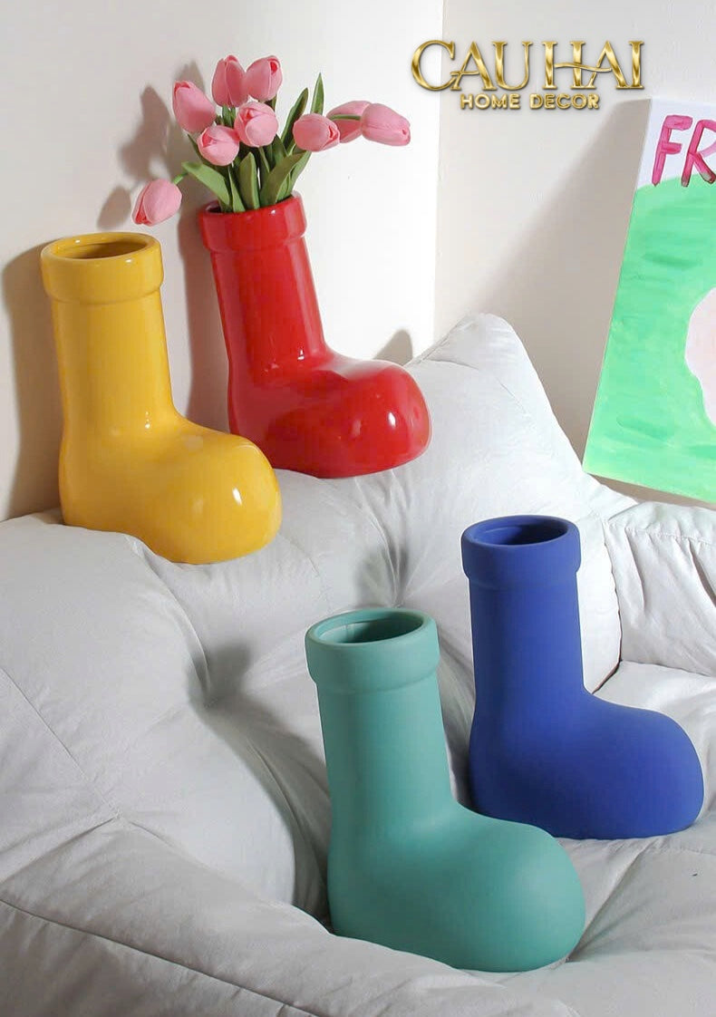 FÊTES COUTURE - BÌNH HOA ROUGE GLOSSY BUBBLR BOOT VASE - CẬU HAI HOME DECOR