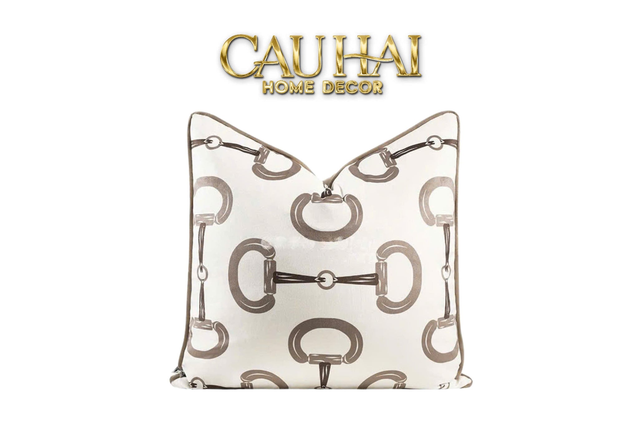 Vỏ Gối Nhung Equestrian Étrier d’Élite
 Blanche 45