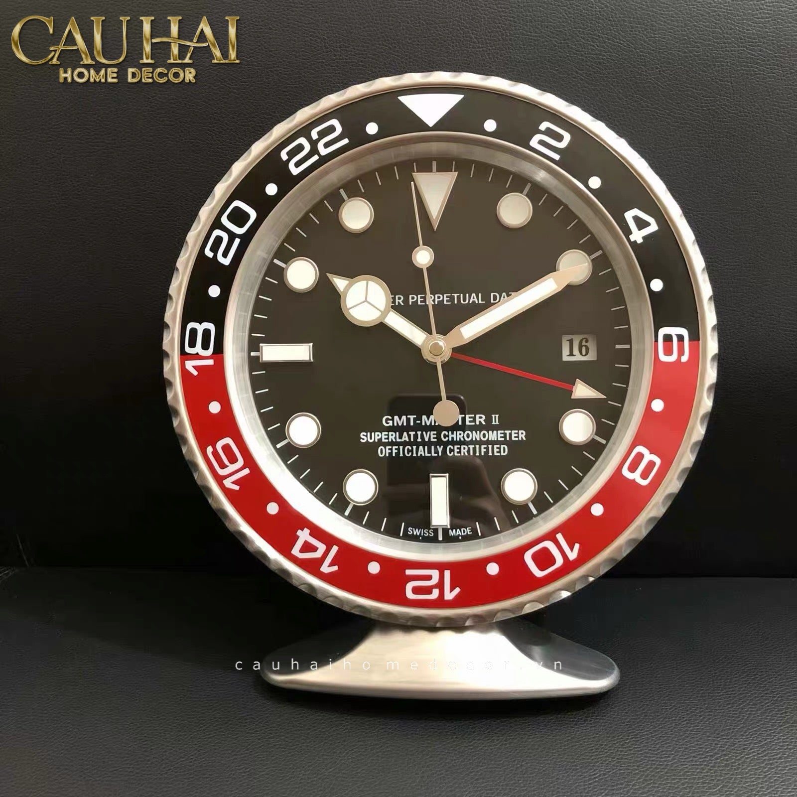 Home Couture - Đồng Hồ Để Bàn Rlex Argent Rouge-Đồng hồ để bàn-CẬU HAI HOME DECOR