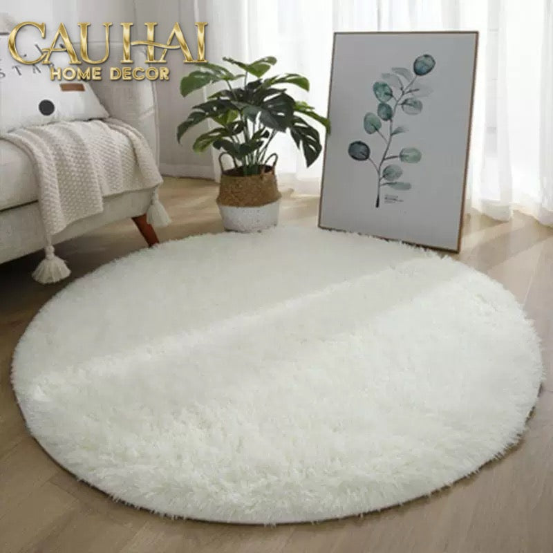 SNOW WHITE ROUND CARPET D100