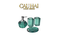 Set Nhà Tắm Acrylic 4 Món Jade Gemstone Bathroom Vanity Set 4pcs