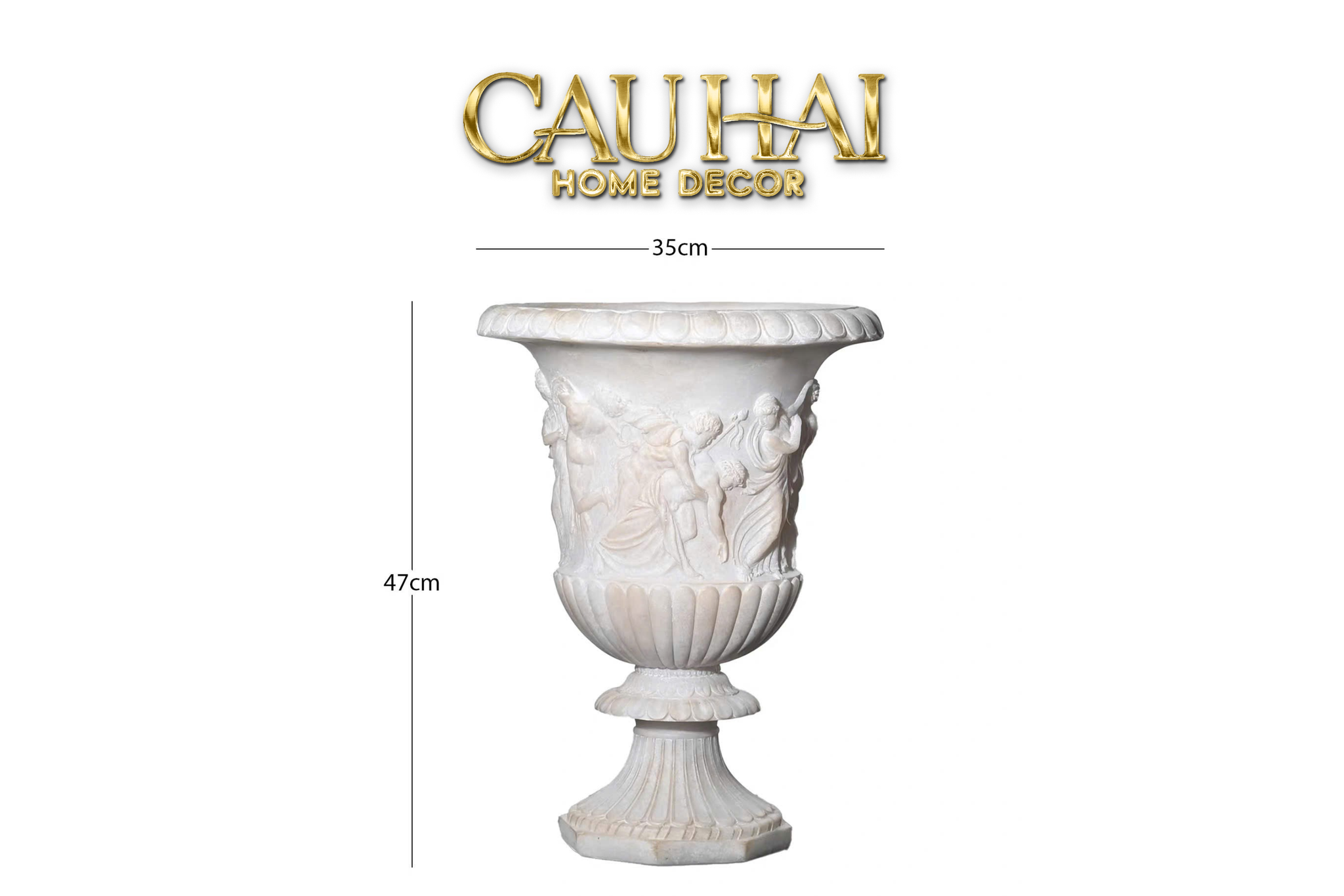 Maison Couture - Bình Phù Điêu Amphora Des Dieux Dionysien - Patrimoine H47-CẬU HAI HOME DECOR
