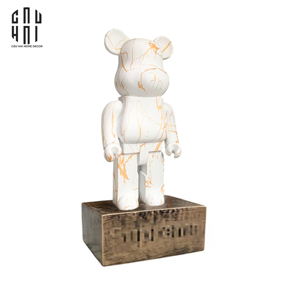 TƯỢNG BEAR BRICK MARBLE 120CM - CẬU HAI HOME DECOR