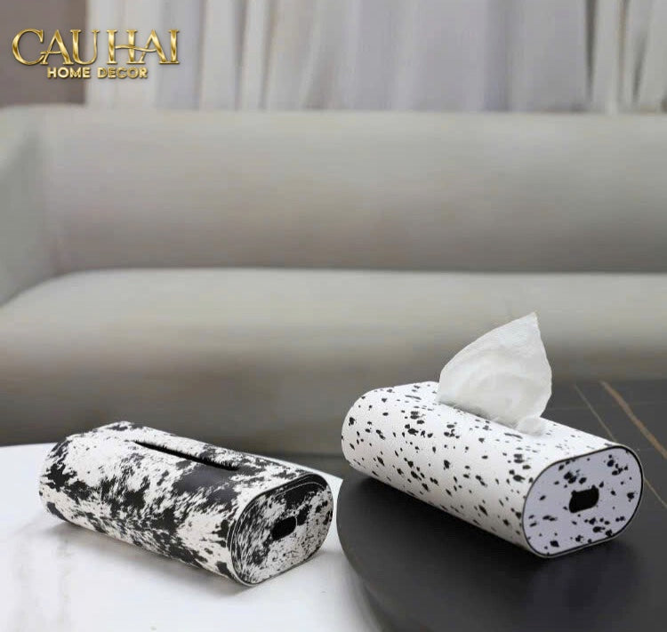 Maison Couture -  Hộp Khăn Giấy Da Atélier Lux Leather Arctic Patina Tissue Box