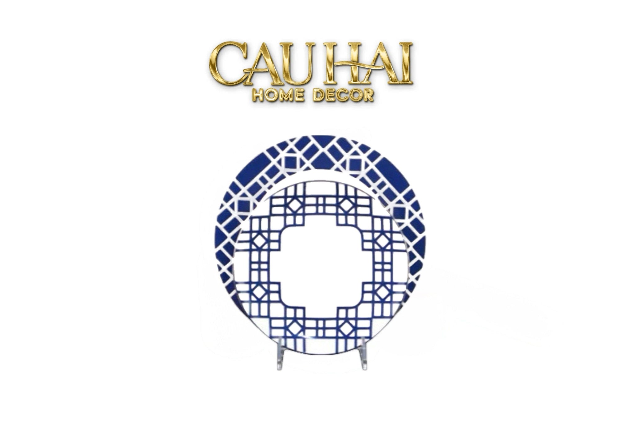 Set Đĩa Dinner Gốm Sứ Lattice Atelier Cobalt 2pcs
