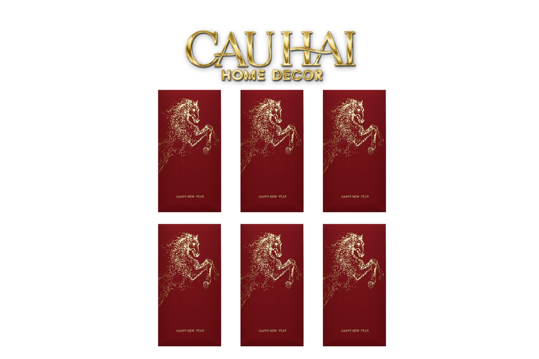 Tết Couture - Set 6 Bao Lì Xì Kim Mã Thịnh Vượng