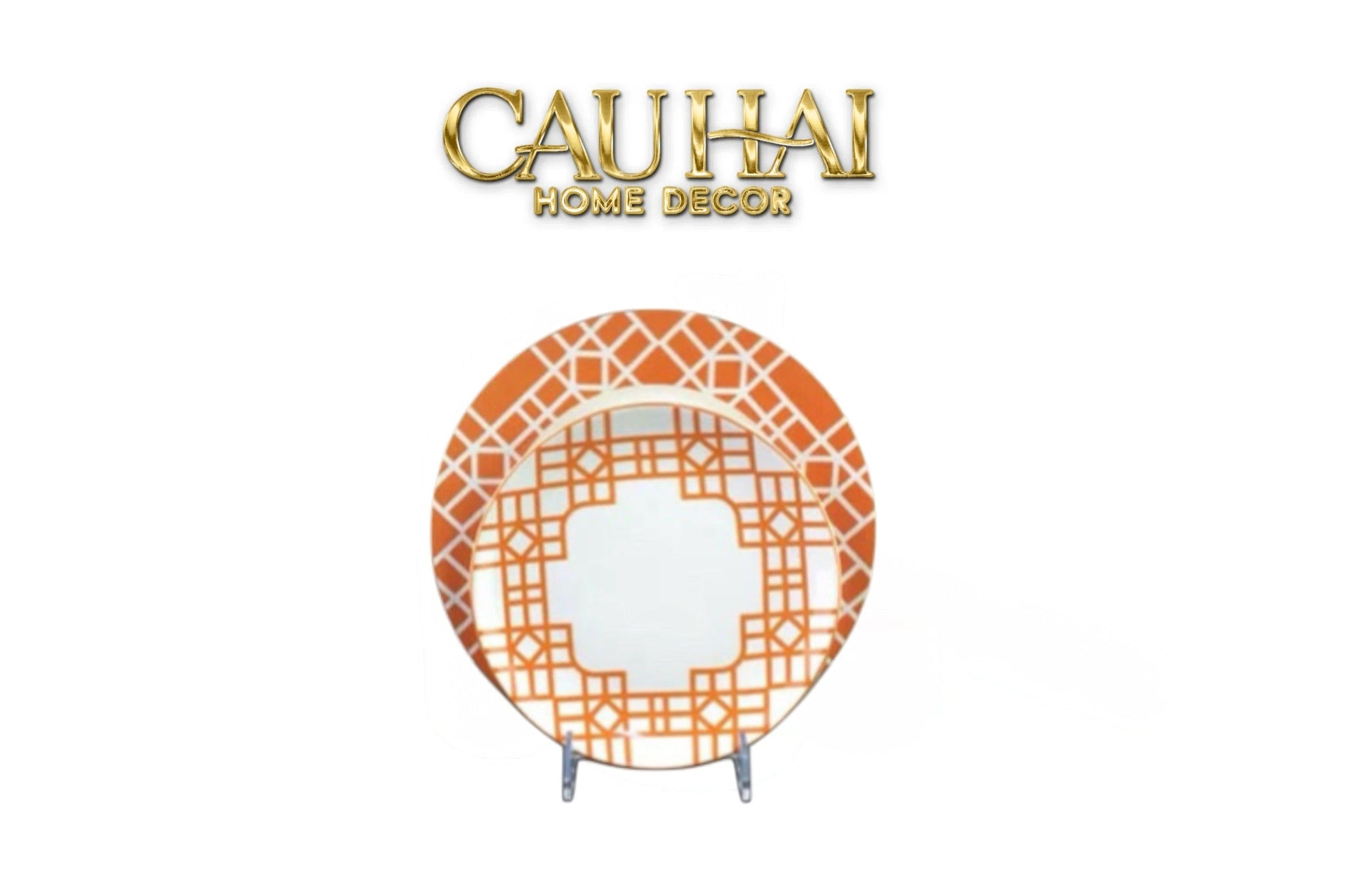 Set Đĩa Dinner Gốm Sứ Lattice Atelier Cognac 2pcs
