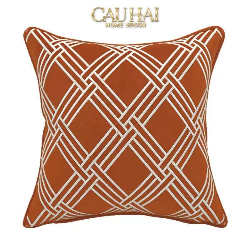 Vỏ Gối Nhung Treillage Sienna 45x45