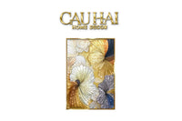 Maison Couture - Tranh Khảm Men Thuỷ Tinh Khung Thủ Công Khung Thép Không Gỉ Gilded Prism Enamel - Ginkgo Era 70x100