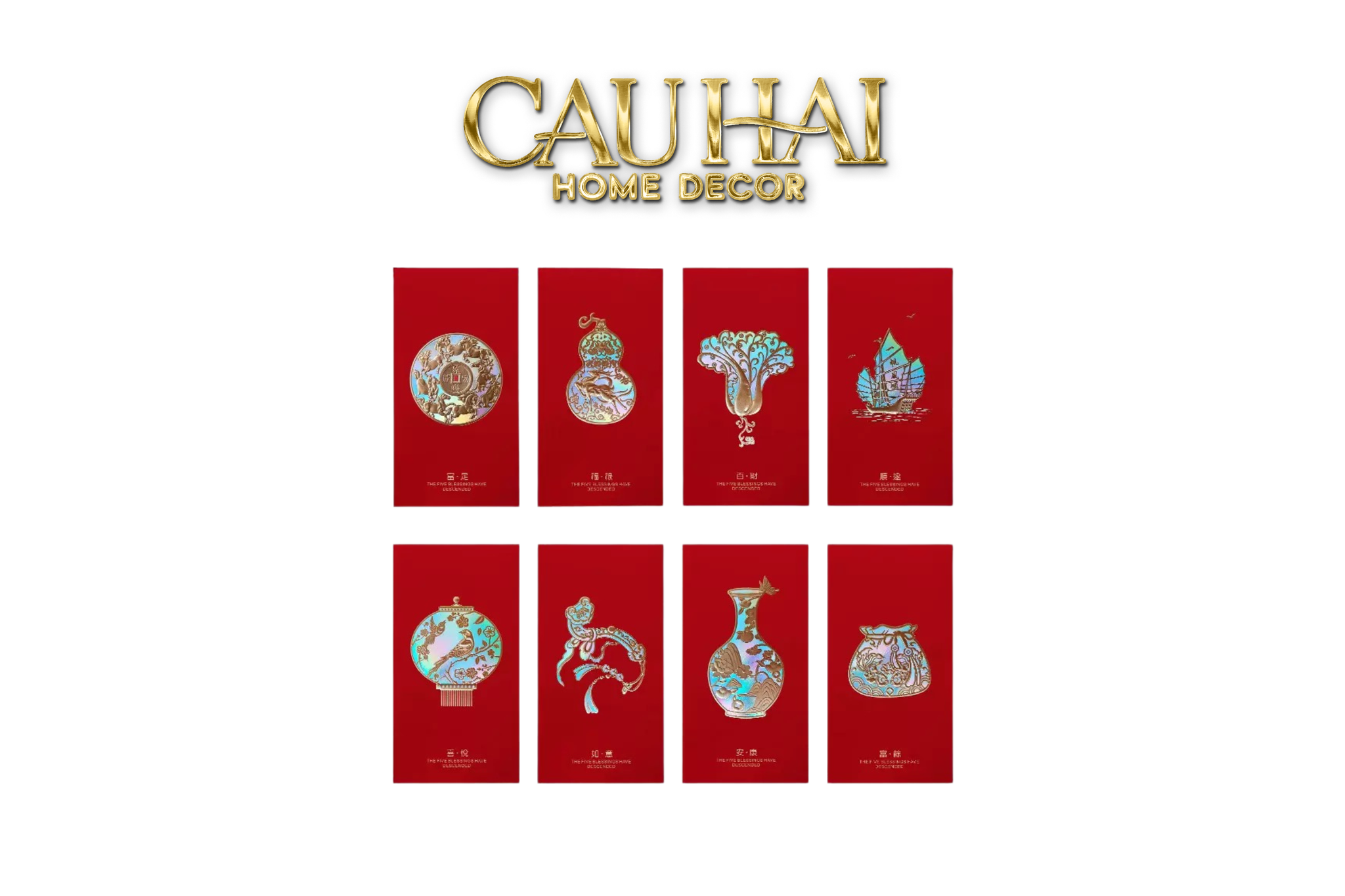 Tết Couture - Set 8 Bao Lì Xì Bát Bảo Cát Tường