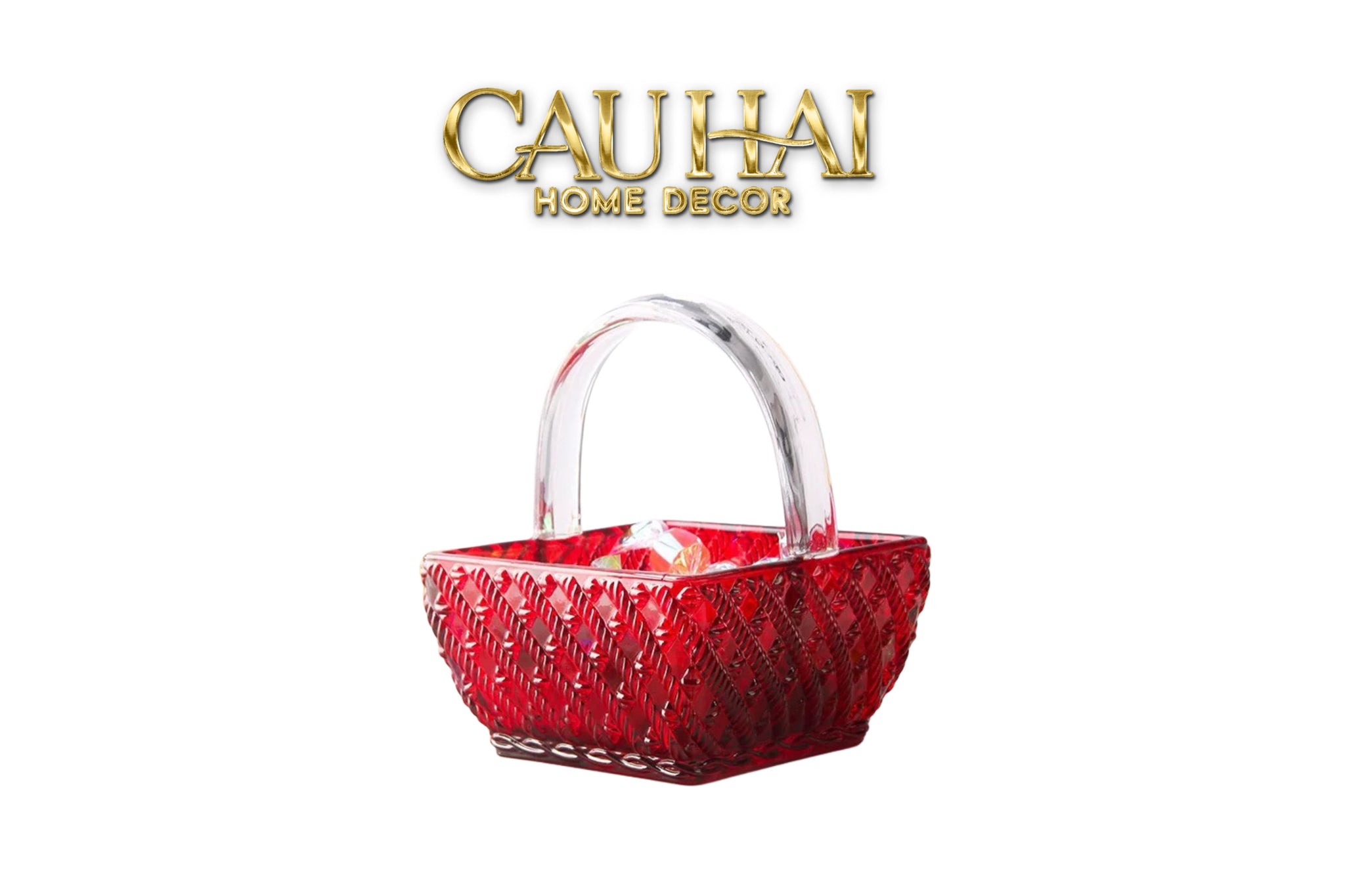 GIỎ KẸO THUỶ TINH JELLY RUBY CANDY BASKET