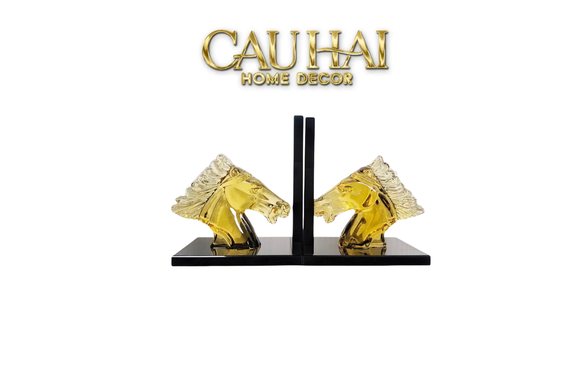 Set Chặn Sách Pha Lê Cristalleries Ésquetre De Cheval