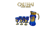 Set Binh Nuoc Thuy Tinh Grand Marquis Bleu Saphir Glass 7pcs
