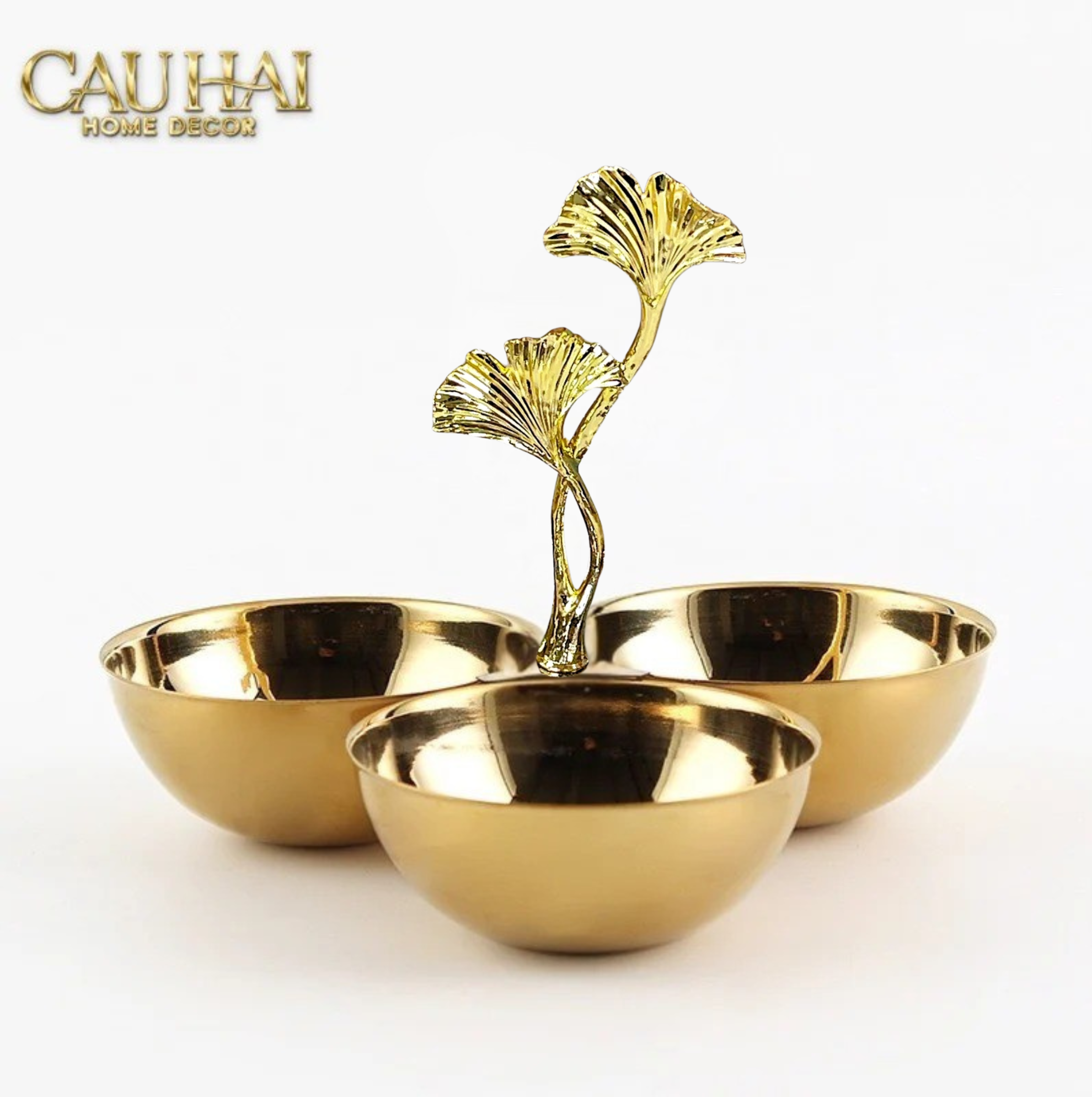 Elysian - Đĩa 3 Ngăn Gilded Branch Trois Éclat-CẬU HAI HOME DECOR