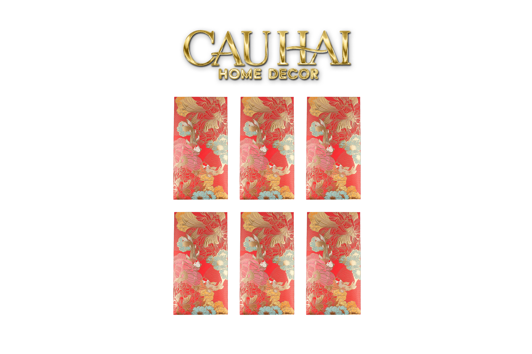 Tết Couture - Set 6 Bao Lì Xì Bách Hoa Phúc Lộc