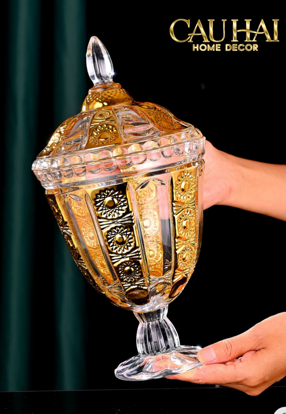 TẾT COUTURE - LỌ PHA LÊ IMPERIAL AUREATE BYZANTINE CRYSTAL VESSEL - CẬU HAI HOME DECOR