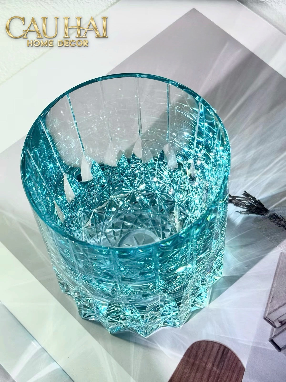 Ly Pha Lê Mirrored Cristalleries Whisky Glass