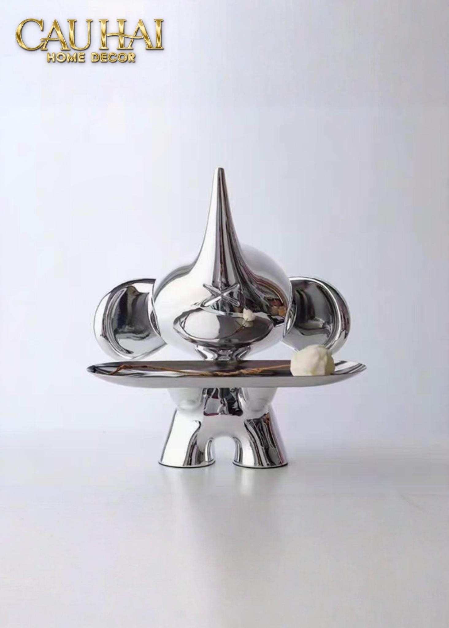 ELYSIAN FW25 - TƯỢNG VOI PLATINUM ASTRO ELEPHAS H27-CẬU HAI HOME DECOR