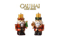 Fêtes Couture - Set 2 Đế Nến Petit Nutcracker Joyful Candle Holders-CẬU HAI HOME DECOR