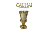 Maison Couture - Bình Hoa Thuỷ Tinh Mạ Vàng Cristallerie Dorée Impériale Goblet Vessel 19x34