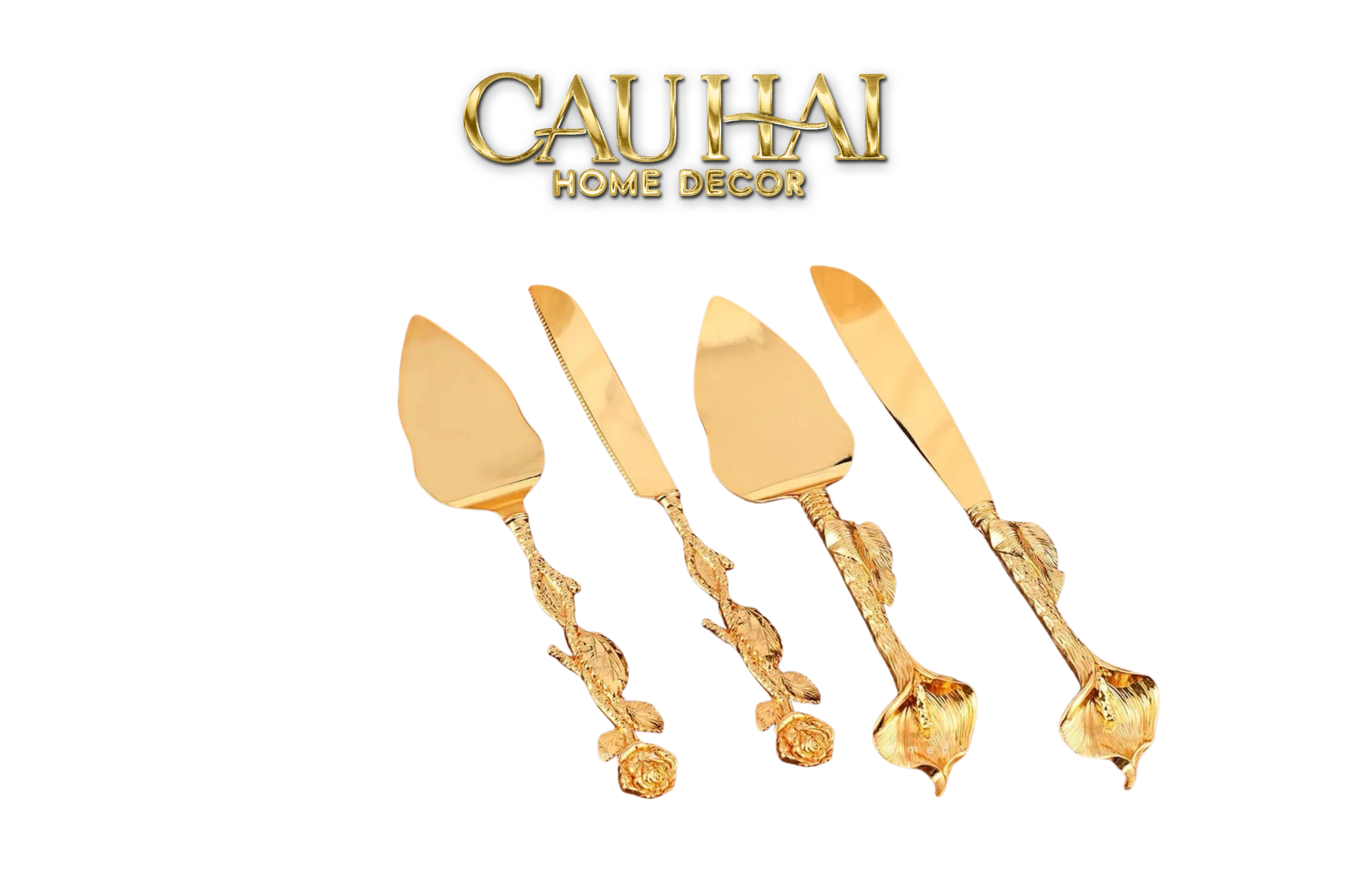 Set Dao Cắt Bánh Ensemble Couteaux Pâtisserie Élégance-CẬU HAI HOME DECOR