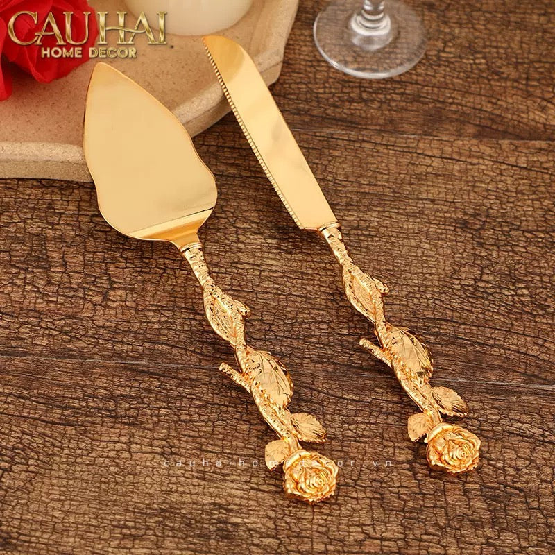 Set Dao Cắt Bánh Ensemble Couteaux Pâtisserie Élégance-CẬU HAI HOME DECOR