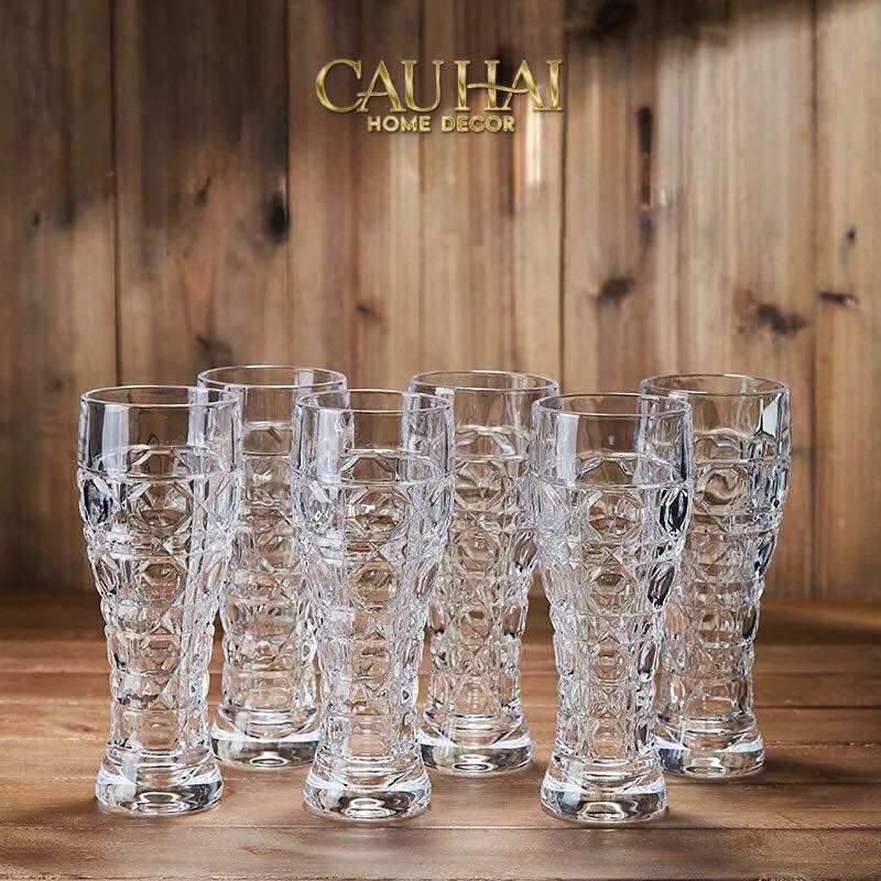 SET 6 LY CRYSTAL FACETTÉ - CANNAGE HIGHBALL 500ML-CẬU HAI HOME DECOR