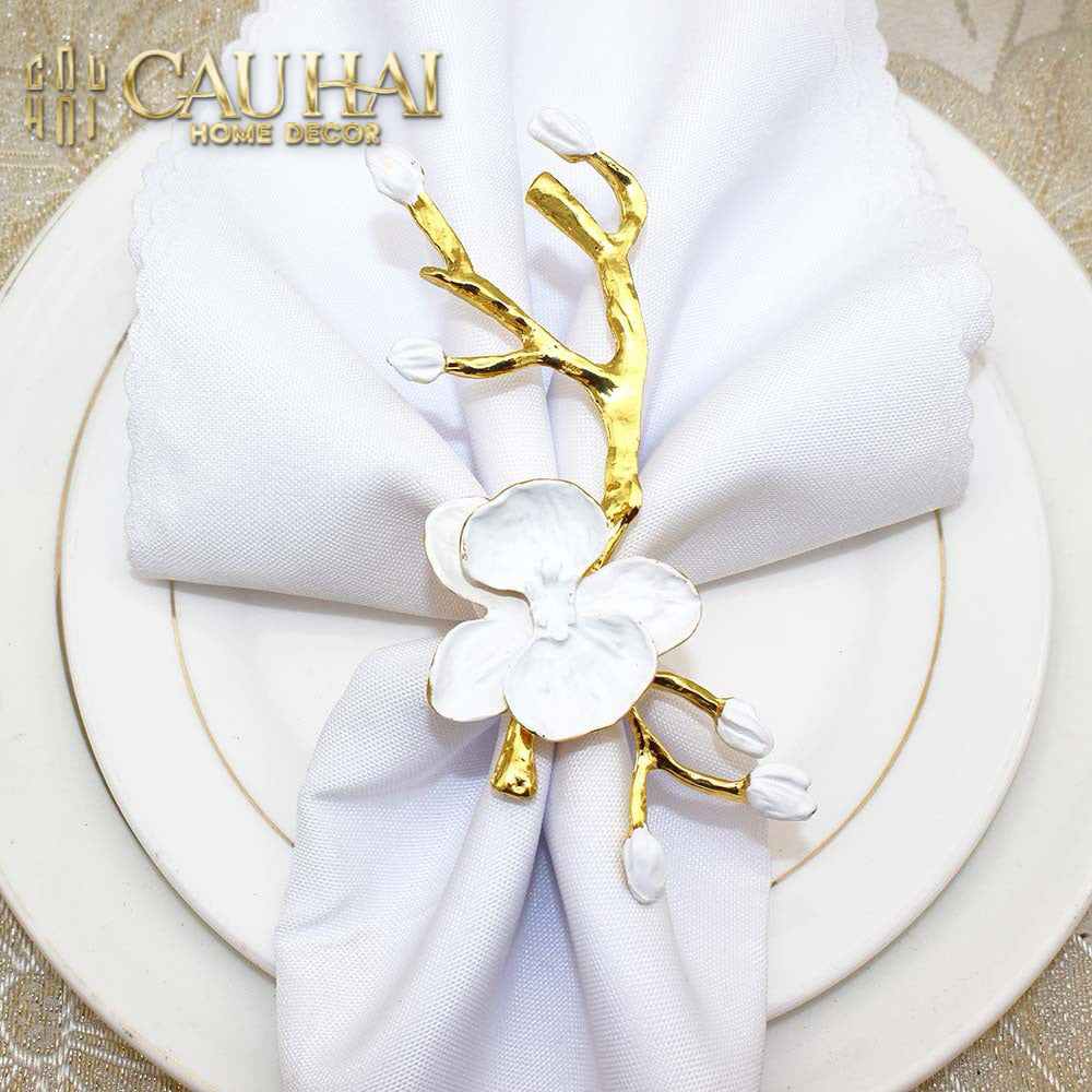 Nhẫn Khăn Ăn Haute Orchid Golden Branches Napkin Ring