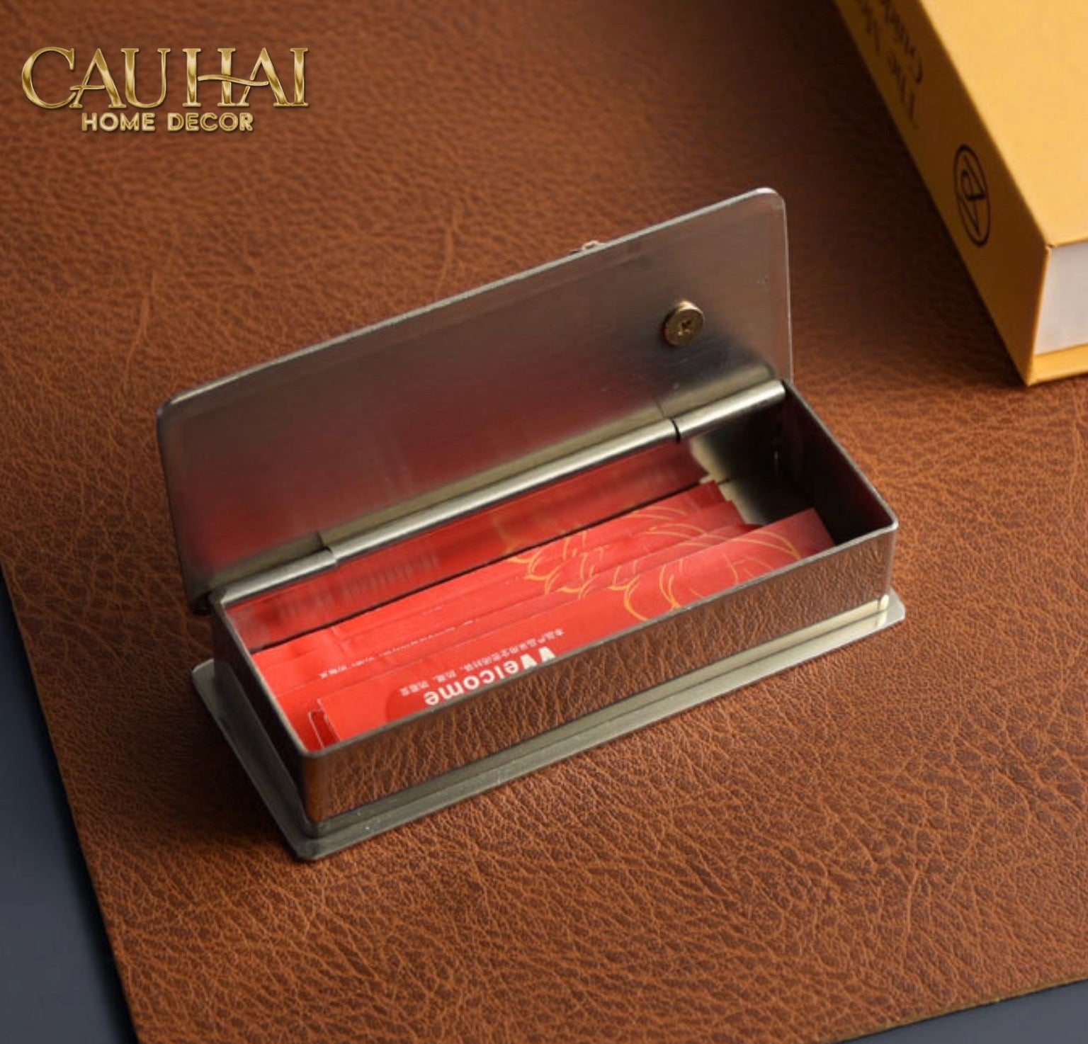 Hộp Đựng Tăm Chrome Papillon Goldleaf