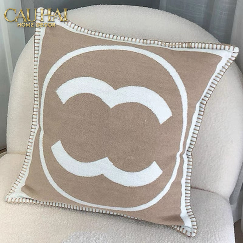 Les Cussins D’Élégance - Tweed Coco 45 Pillow Cover - Beige