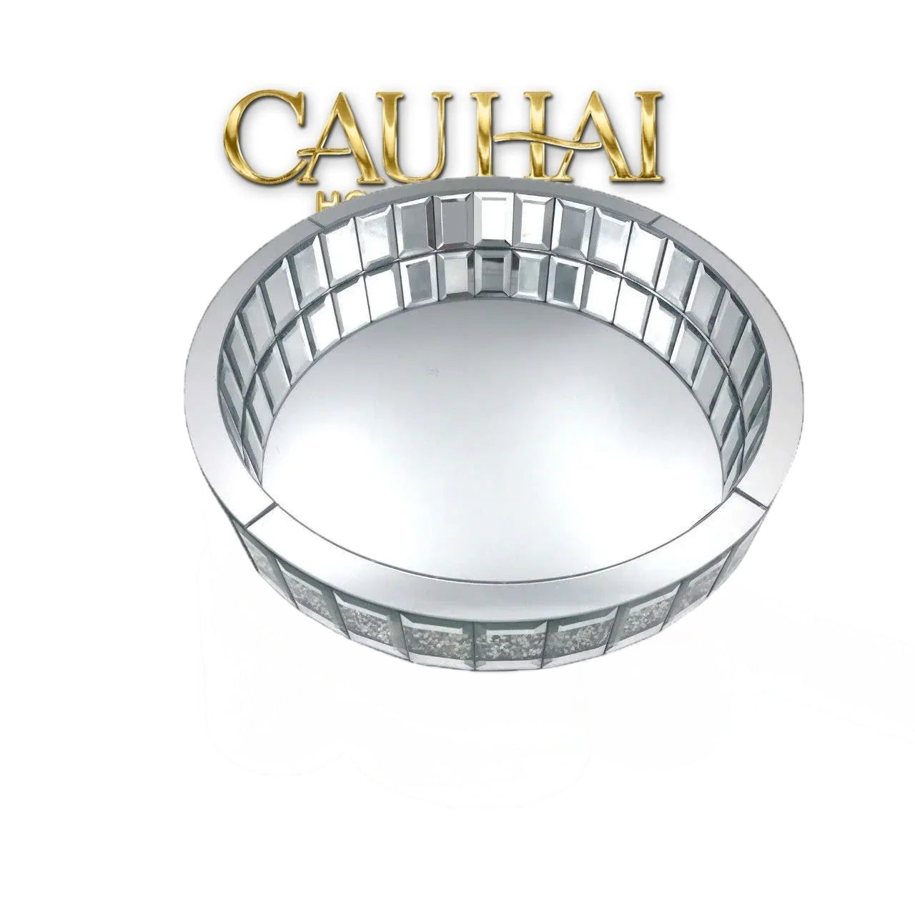 Haute Folie - Khay Gương Tròn Đế Xoay Mirror Argenté D30